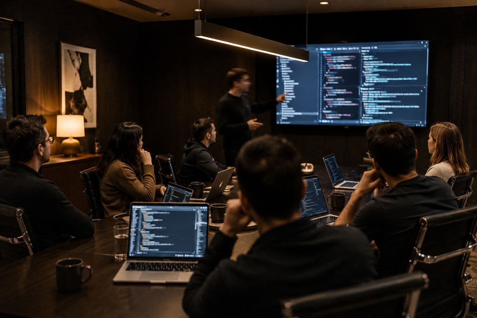 Hahn AI Claude Code training session, corporate team working through live code exercises.